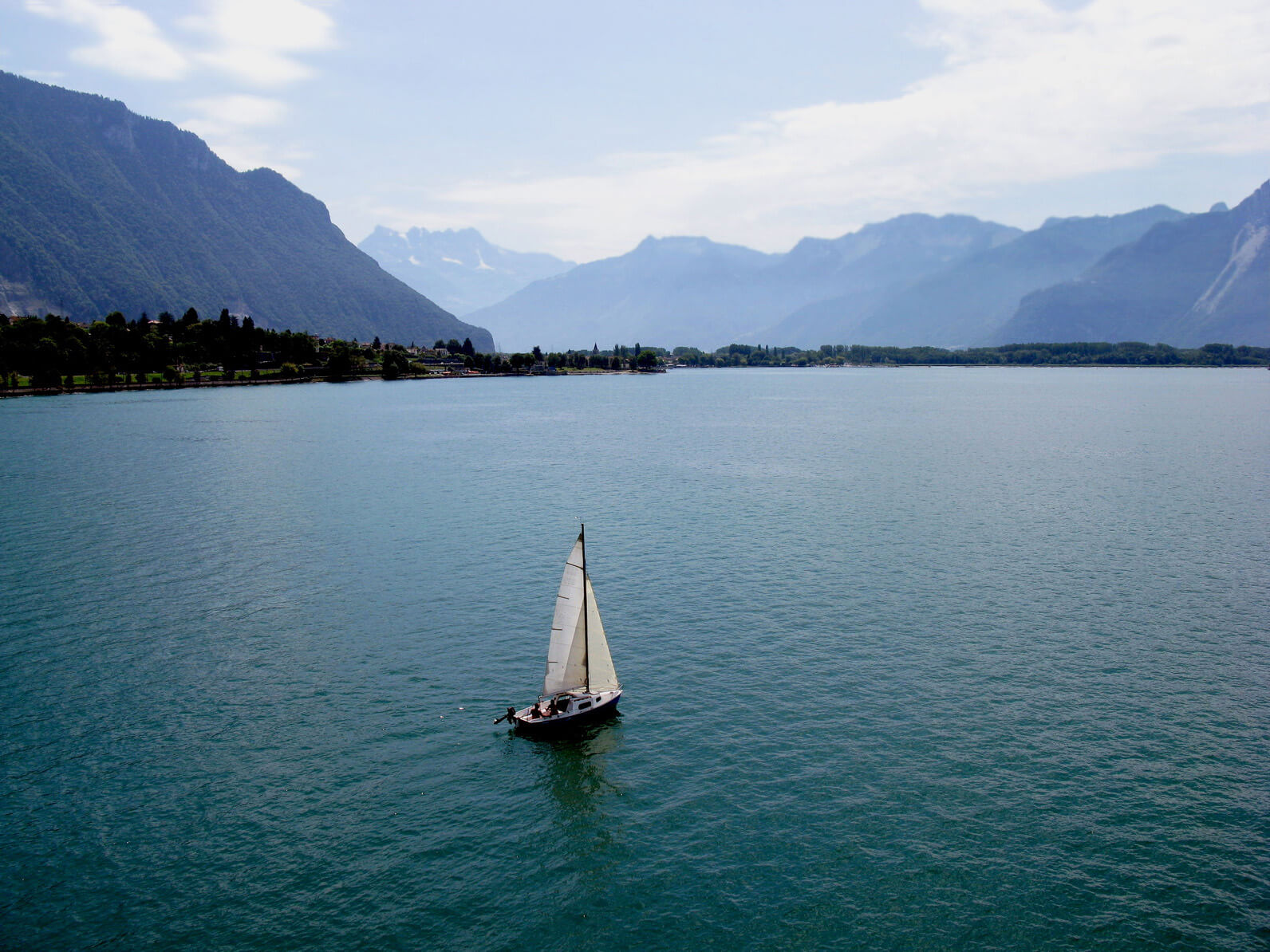 View of Lake Geneva. Montreux. Switzerland.